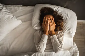 photo of woman with insomnia