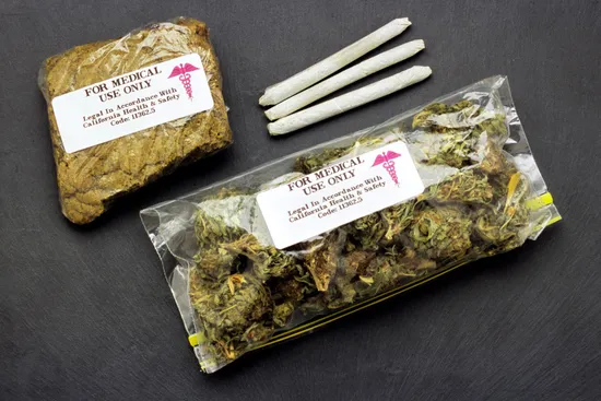 photo of medical marijuana bags and joints