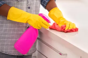 Clean surfaces with hot soapy water before you disinfect to kill more germs. Photo Credit: iStock / Getty Images.
