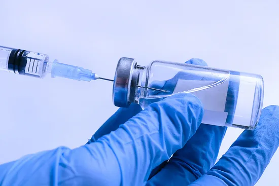 photo of syringe and vial