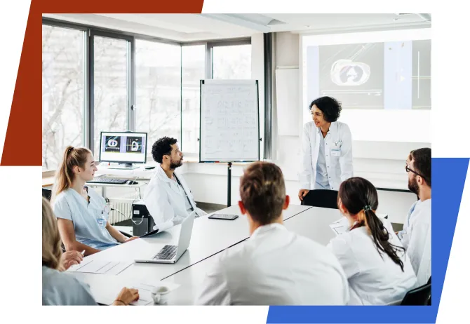 Doctors discussing trials