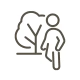 Walk around the block icon
